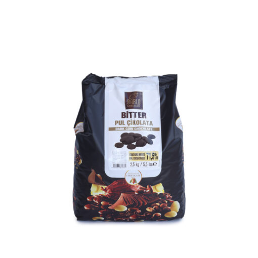 Barlo Bitter Pul Çikolata 2,5 kg (%71,5 Kakao)